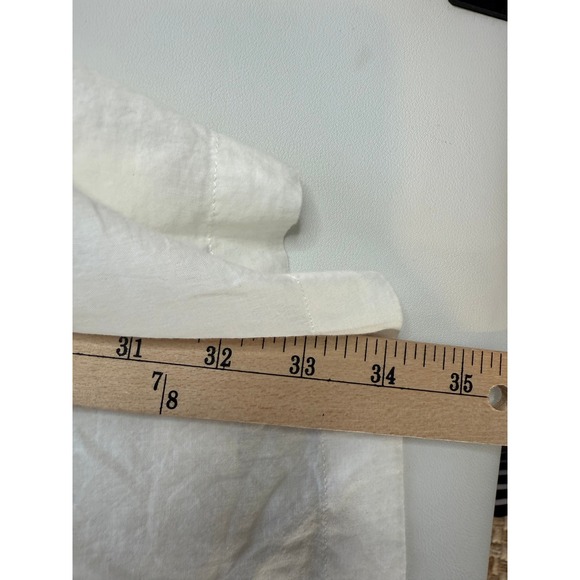 J.Crew White Eyelet Lace Balloon Sleeve Tunic Cover Up Womens XLarge - Picture 7 of 8